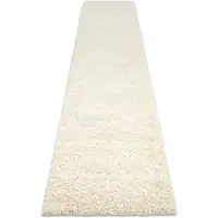 Rugsx Alfombra, alfombra de pasillo SOFFI shaggy 5cm crema - para la cocina, entrada, pasillo 80x200 cm