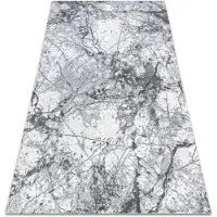 Rugsx Alfombra acrílica VALENCIA 073 Mármol gris claro / gris oscuro 80x150 cm