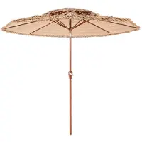 DUOKU Aurinkovarjo - - Kallistettava tiki - 2,7 m - Vedenpitävä - Aurinkosuojaava - Beige