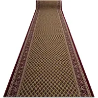 Rugsx Alfombra de pasillo con refuerzo de goma INCA beige 80cm 80x340 cm