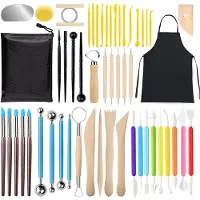 Jojomino 53Piece Clay Tool Kit,Clay Sculpting Tools Pottery Tool Kit Polymer Ceramic Air Dry Clay Tool Set,Painting,Embellishment