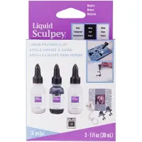 SCULPEY Argile Liquide - - ALSTNT1 - 3 pulloa - Läpinäkyvä, Musta, Valkoinen - 30 ml