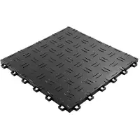 DUOKU Autotallin Lattialaatat - - JQ-3025BK - 12" x 12" - 25 kappaletta - Liukumattomat - Musta