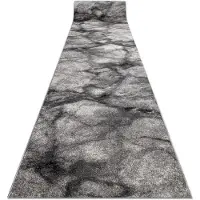 Rugsx Alfombra de pasillo SILVER Marble mármol - gris 70cm 70x560 cm