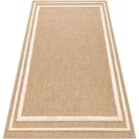 Rugsx SPARK 0687A alfombra beige / crema - Marco, sisal, estructural 140x190 cm