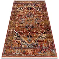 Rugsx Alfombra KESHAN franjas, Ornamento oriental 2886/53588 burdeos 300x380 cm
