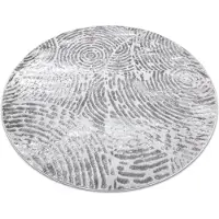 Rugsx Alfombra MEFE moderna Circulo 8725 círculos Huella dactilar - Structural dos niveles de vellón gris circulo 200 cm