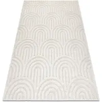 Dywany Łuszczów Geometrinen kaksitasoinen lankamatto Santo, 120x170 cm, beige