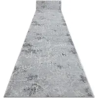 Rugsx Alfombra de pasillo Structural MEFE 8725 dos niveles de vellón gris 60 cm 60x630 cm