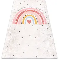Rugsx JUNIOR 51300.802 matto Sateenkaari, pisteet lapsille liukumaton - beige