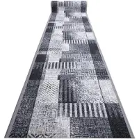 Rugsx Alfombra de pasillo con refuerzo de goma ESSENZA gris 100 cm 100x320 cm