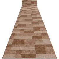 Rugsx Alfombra de pasillo con refuerzo de goma ICONA beige 100cm 100x1200 cm