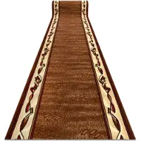 Rugsx Alfombra de pasillo BCF FILIP marrón 140 cm 140x610 cm