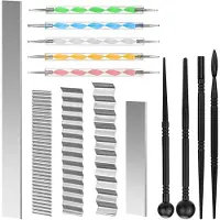 Tlily Polymer Clay Tools, 14Pcs Flexible Polymer Clay Tissue Blade Set for DIY Cutting Shaping Sculpting