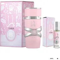 Lattafa Yara EDP 3.4 fl oz + Yara-hajuvesi ljy 0.34 fl oz -paketti