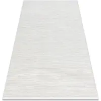 Rugsx Moderni matto DUKE 51376 kerma - Nauhat, jäsennelty, erittäin pehmeä, hapsut