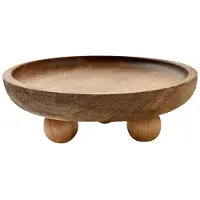 Melitt Wooden Tray Cake Dessert Plate Restaurant Home Wooden Tray Aromatherapy Ornaments Tray Vase Decoration,Round
