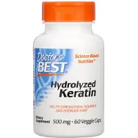 Doctor's Best,Lääkärin paras Hydrolysoitu keratiini, 500 mg - 60 kapselia