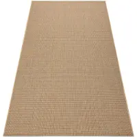 Rugsx Alfombra de cuerda sisal FLOORLUX 20580 llanura color sólido - natural / café 120x170 cm