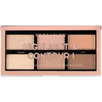 Profusion Cosmetics Mini Artistry Highlight & Contour I Palette -meikkisetti Pitk kestoinen ja pehme puuterimainen koostumus - Vaalea keskivahva