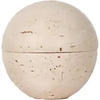 Torribaly Beige travertiinipallonen suitsukepoltin luonnonmarmorikivi kodinsisustus, uskonnollinen pyöreä koriste A