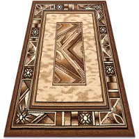 Rugsx Alfombra BCF Morad OPAL marco, clásico - beige 140x200 cm