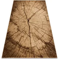 Rugsx Alfombra SILVER TRONKO Árbol Madera - la nuez 300x400 cm
