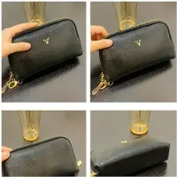 MaxPower Aidosta Nahasta Naisille Clutch, Yksivärinen Vapaa-ajan Vetoketjullinen Lompakko. , Juod