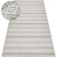 Rugsx Matto JERSEY 19243 harmaa - Chevron, rakenne, silmukka BOHO