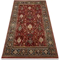 Rugsx Alfombra KESHAN franjas, oriental clásico 7522/53588 beige / burdeos / azul oscuro 160x230 cm
