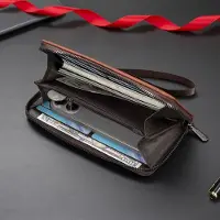 MaxPower Uusi Miesten Lompakko Muoti Keinonahka Krokotiilikuvioinen Laukku , Tamsiai rudas