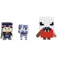 Mattel Minecraft Halloween -sarjan toimintafiguuri (3 pakkaus) - Alex hupparin kanssa Mummy Sheep & Bedlam