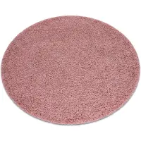 Rugsx Alfombra SOFFI circulo shaggy 5cm rosado circulo 120 cm