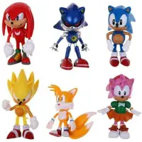 MaxPower 6 kpl:n pakkaus Sonic the Hedgehog -toimintahahmo lasten lelulahja