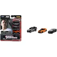 Jada Toys Nano Hollywood Rides Fast & Furious 3 kpl F9 musta