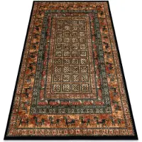 Rugsx Alfombra de lana KASHQAI 4301 500 oriental, marco beige / verde 160x240 cm