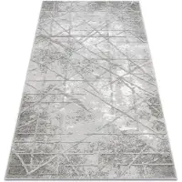 Rugsx Alfombra acrílica VALS 3949 Abstracción vintage gris 80x250 cm