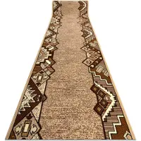 Rugsx Alfombra de pasillo BCF BARYTON beige 80 cm 80x1350 cm