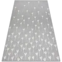 Rugsx Alfombra de cuerda sisal FLAT 48779/637 Flores gris/crema 160x230 cm