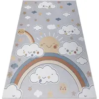 Rugsx Alfombra BONO 8437 nubes, cielo, gris claro / crema 200x290 cm
