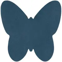 Rugsx Alfombra de lavado moderna SHAPE 3150 Mariposa shaggy - azul felpa, gruesa antideslizante 80x80 cm