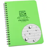 Rite in the rain Side Spiral Notebook, 18x12cm - Hi Vis Green