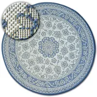 Rugsx STRING SIZAL FLAT 48691/591 WITRAG -pyöreä matto, sininen