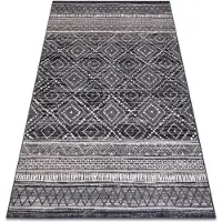 Rugsx Alfombra Wool ANGEL 7886 / 52055 Diamantes, étnico gris / beige 80x150 cm