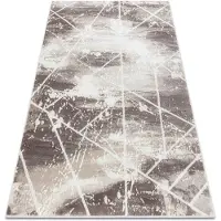 Rugsx Alfombra CORE 1818 Geométrico - estructural, dos niveles de vellón, marfil / blanco 160x220 cm