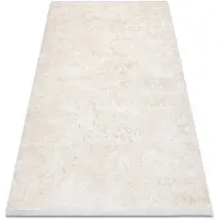 Rugsx Alfombra moderna DUKE 51541 crema - Geométrico, estructurada, muy suave, flecos 80x150 cm