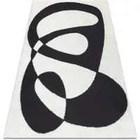Rugsx Alfombra moderna MODE 8531 abstração crema / negro 160x220 cm