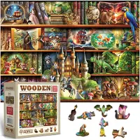Wooden.City Puinen palapeli "tarinoita joka hyllyllä" 1010 kappaletta