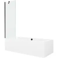 Mexen Kylpyamme Cube paneeleilla ja lasiseinällä, 170x80 cm + 60 cm