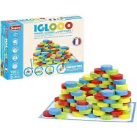 Jeujura Iglooo 100 Pieces - - Taito- ja logiikkapeli kiekoilla ja matoilla, pelisäännöt mukana